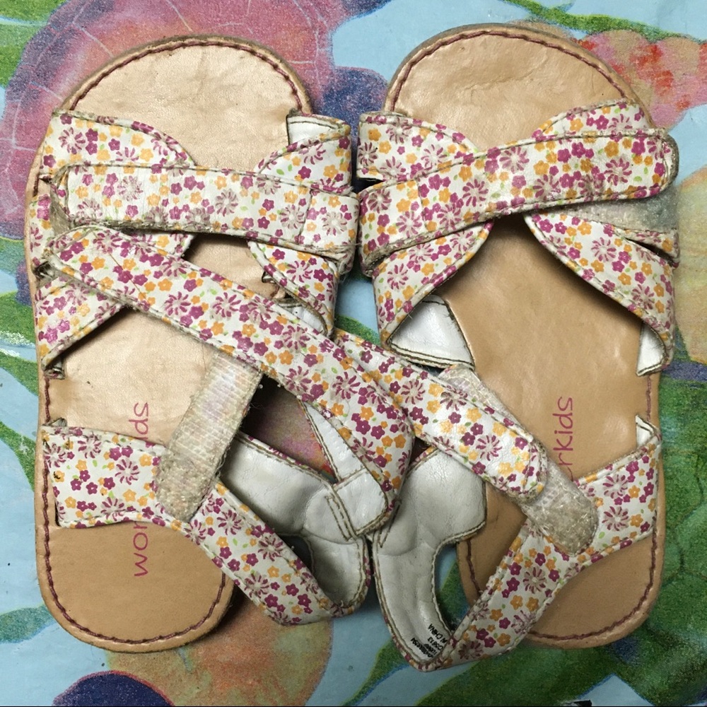 Girls Wonderkids Floral Print Sandals